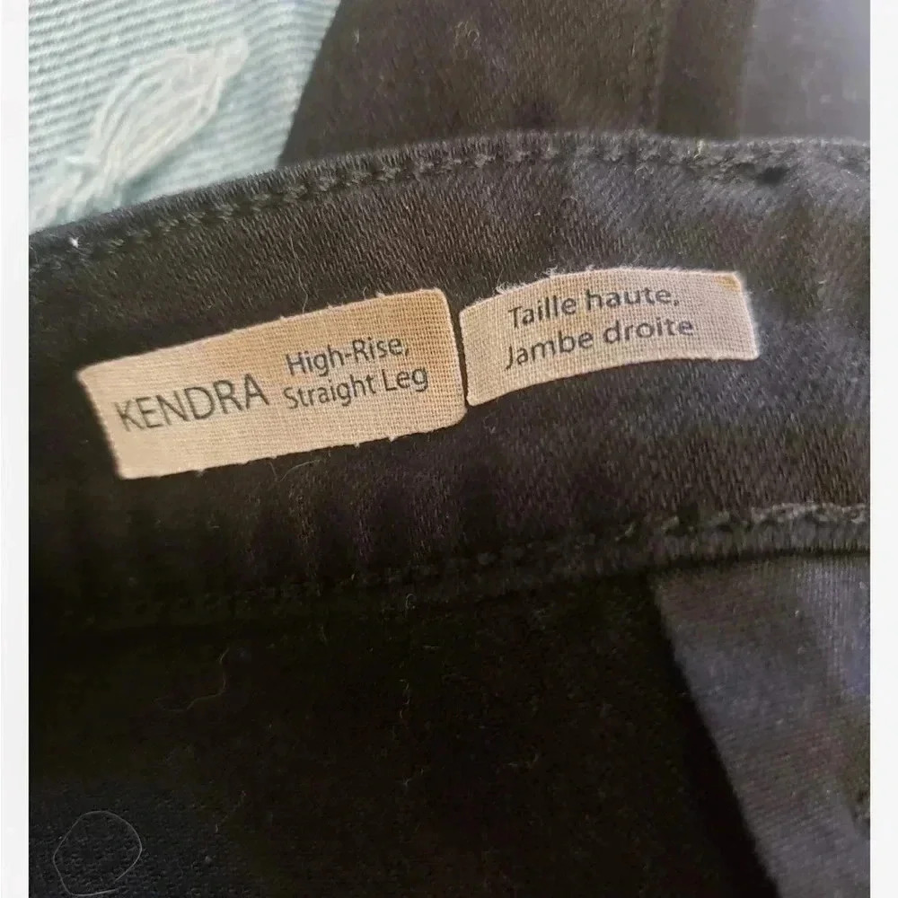 Mavi Kendra High Rise Straight Leg Black Jeans  Size 26 - Picture 6 of 12